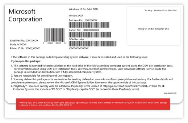 Windows Pro 10 64Bit